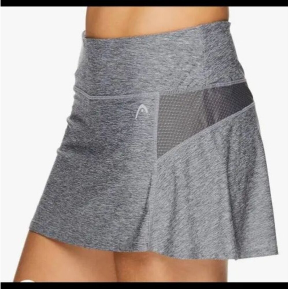 Head Womens Skort size XL new nwt $45 Gray Pull On Shorts Skirt Soft Silky  y326
